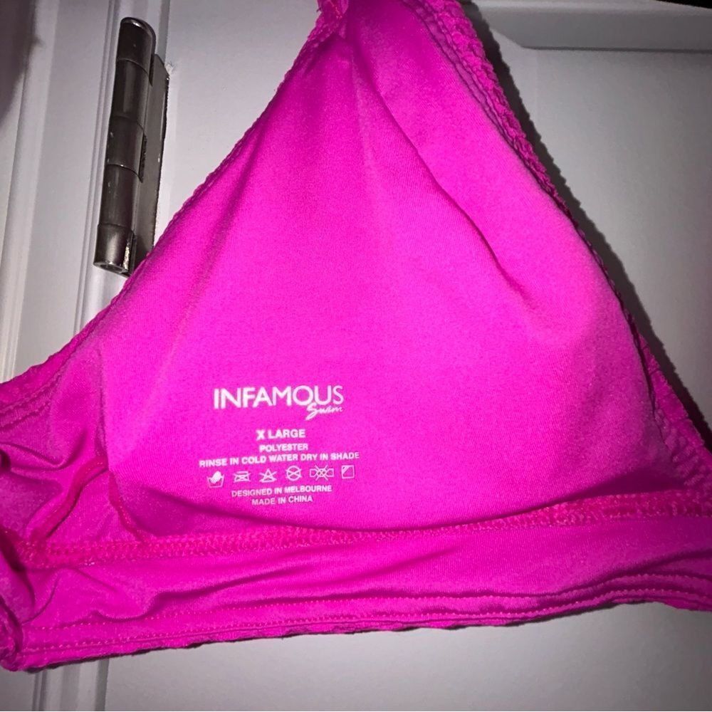 Infamous Swim Cheeky Thong 2 Pc. Swimsuit Bikini Set - Picture 5 of 8